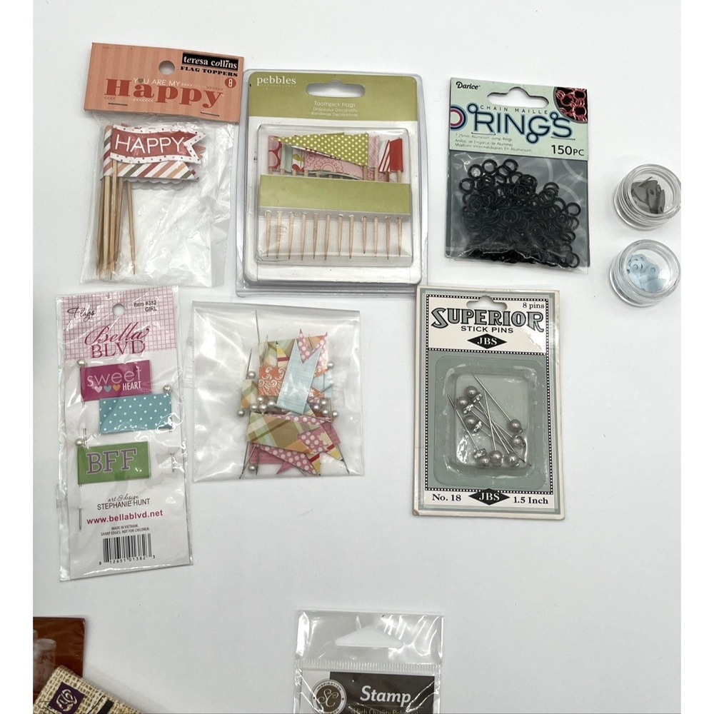Large Mixed Scrapbooking Craft Supply Lot Fiskars Teresa Collins Pink Paislee - Picture 7 of 12